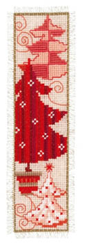 Red Christmas Trees Bookmark Kit