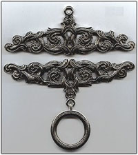 Embossed Pewter Bellpull Hardware