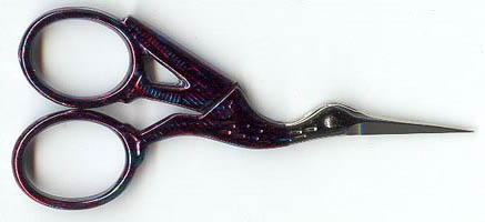 Purple Handle Stock Embroidery Scissors