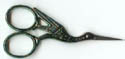 Green Handle Stock Embroidery Scissors