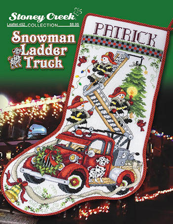 Snowman Ladder Truck Stocking