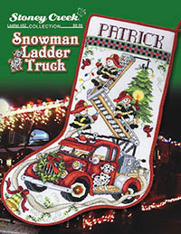 Snowman Ladder Truck Stocking
