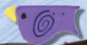 ss1008 Lg. Purple Bird  - Just Another Button Co