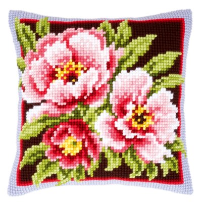 Pink Flowers Pillow Kit