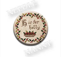 H is for Holly Needle Nanny from Heartstring Samplery